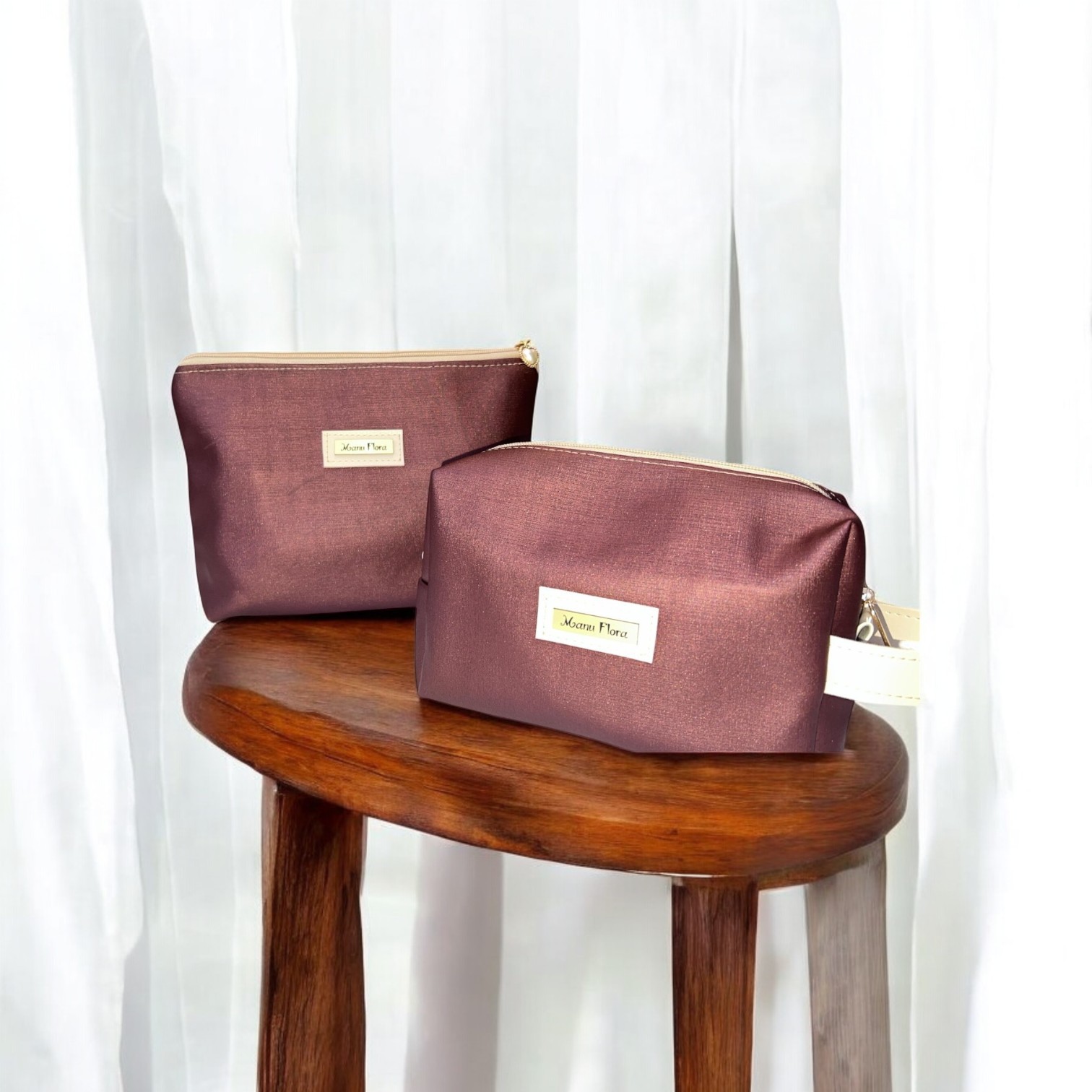 kit Necessaire elegante vinho - Imagem 2